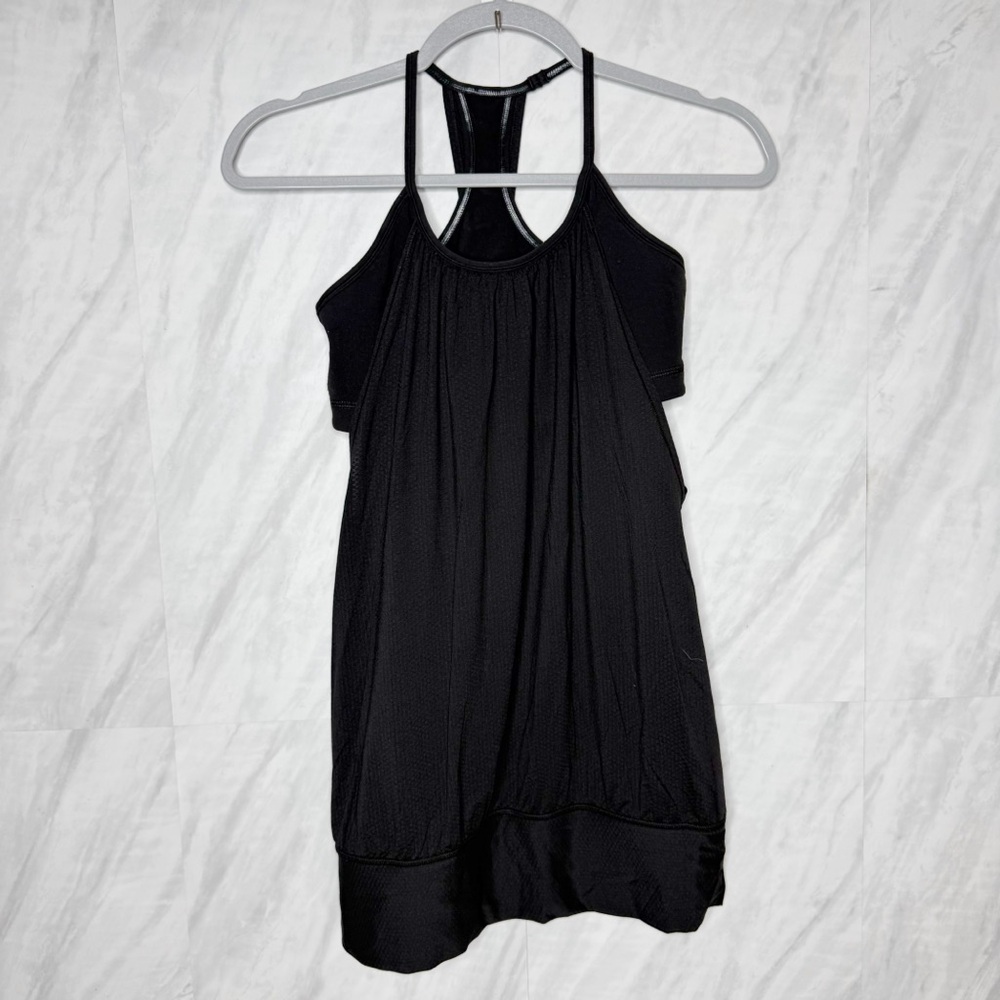 Lululemon Athletica Black Halter Babydoll Tank Top